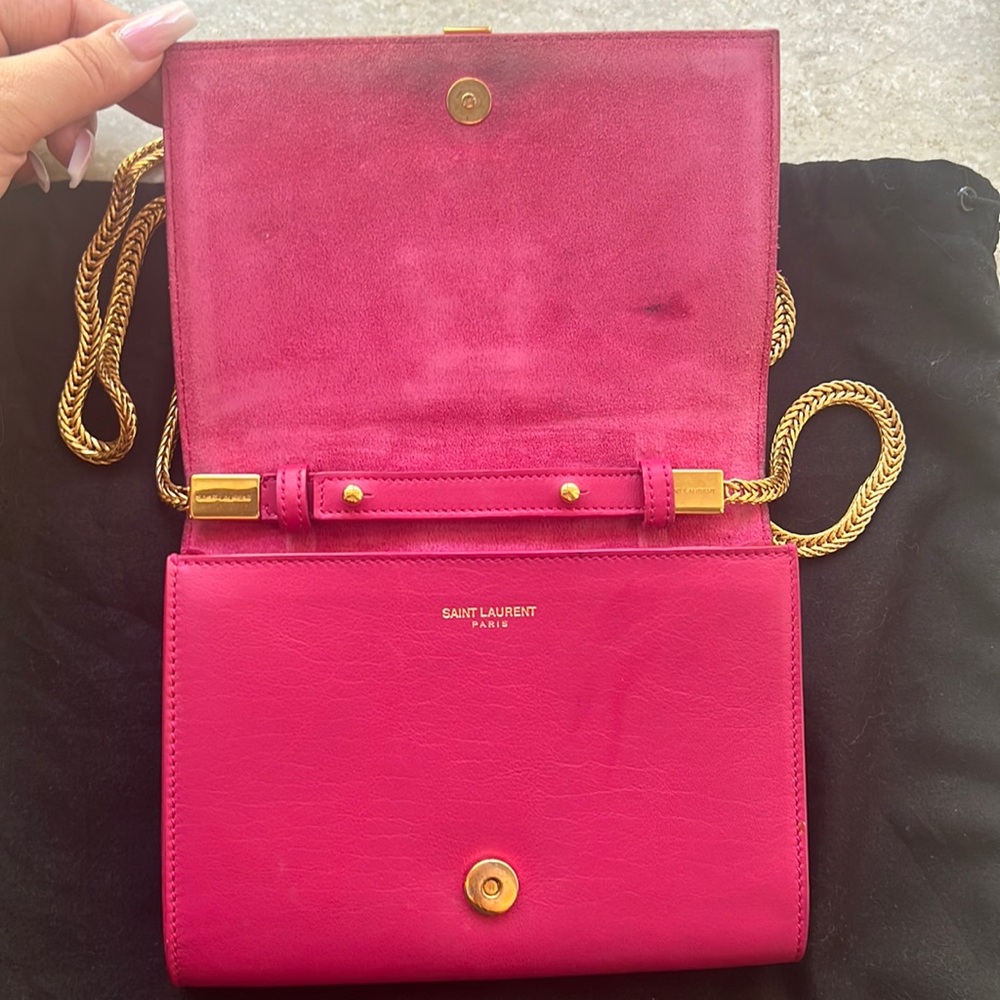 Pink Leather Shoulder Bag - Picture 4 of 7